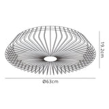 Himalaya CCT Dimmable LED Ceiling Retractable Fan Light With Remote, APP & Voice Control - Black