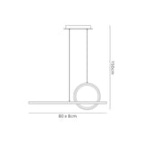 Kitesurf Loop LED Linear Suspension Light - Black