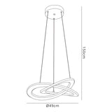 Planet 49cm LED Suspension Light 40W 3000K - White