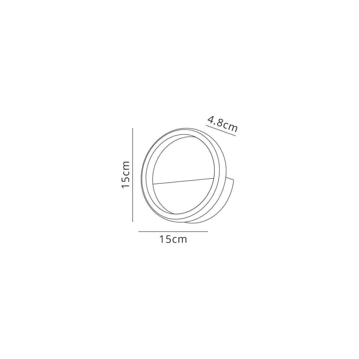 Kitesurf 15cm LED Wall Light 8W 3000K - White