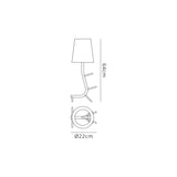 Centipede 1 Light Table Lamp - Black With White Shade