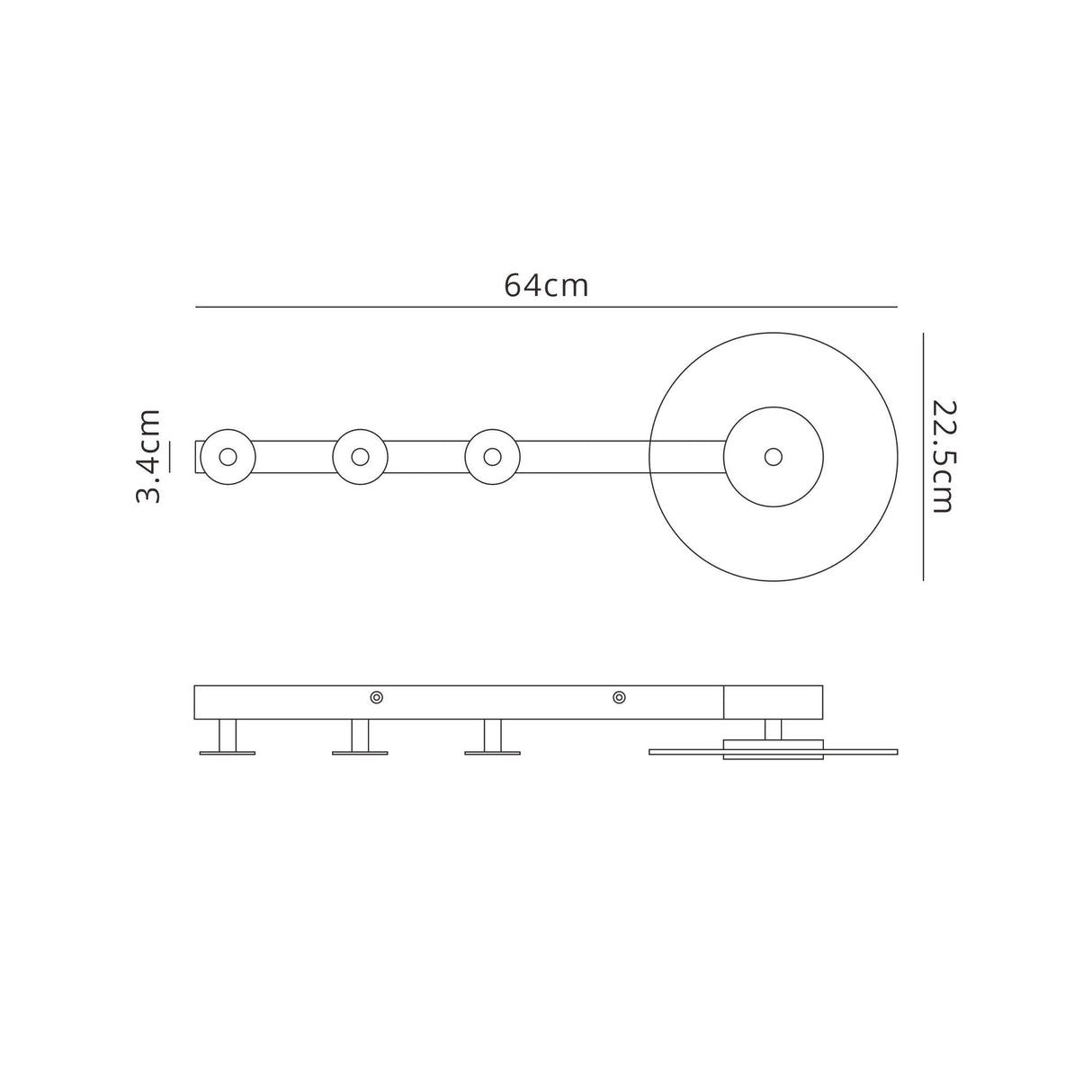 Venus Coat Rack LED Wall Light 6W 3000K - Black