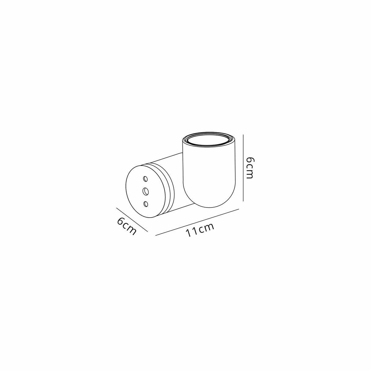 Ios Adjustable 1 Light Wall Light - Black