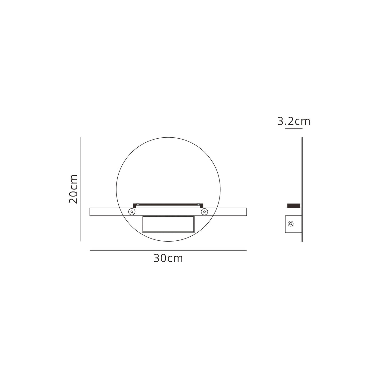 Eris LED Wall Light 8W 3000K - Black