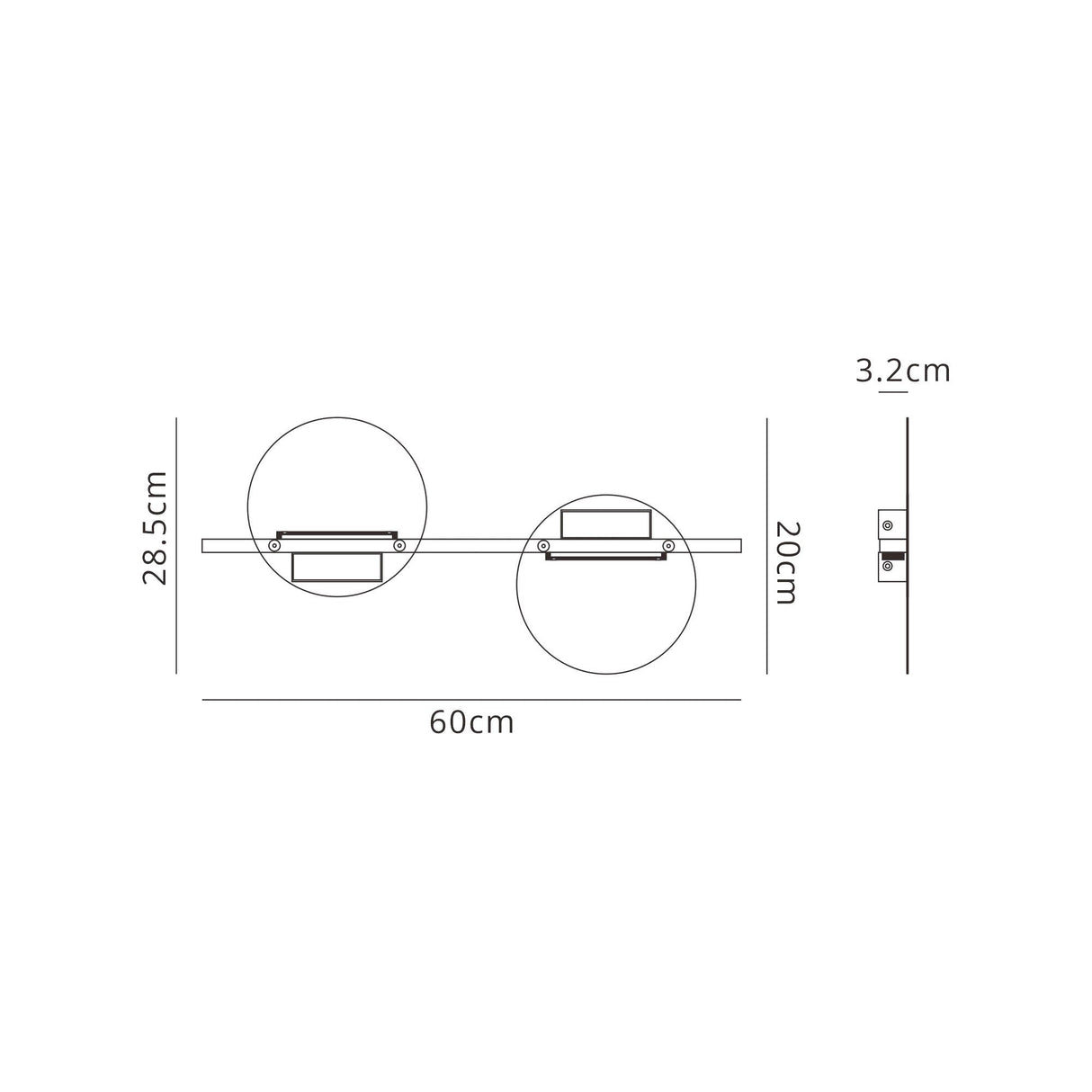 Eris LED Wall Light 16W 3000K - White
