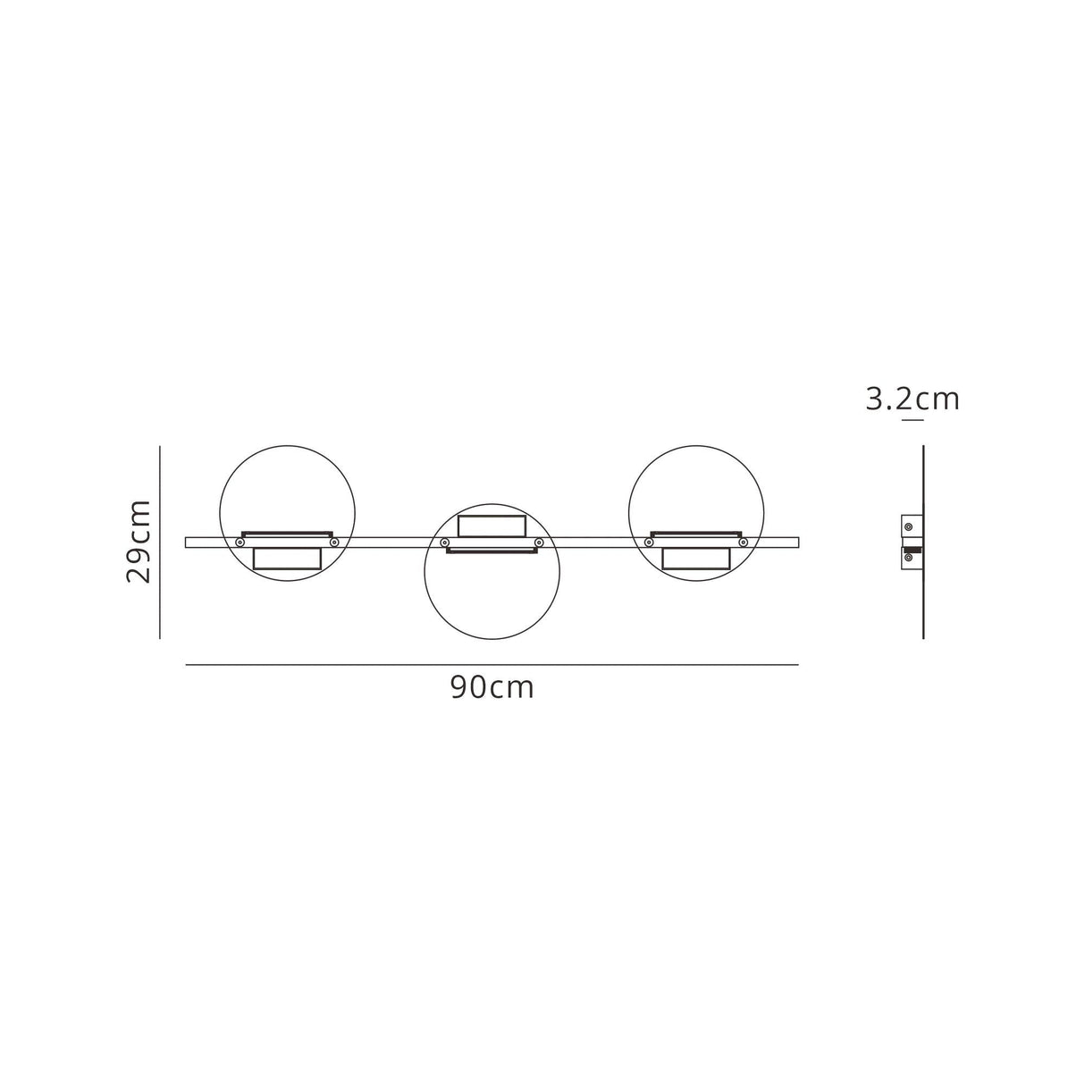 Eris LED Wall Lamp 24W 3000K - Black