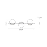 Eris LED Wall Lamp 24W 3000K - Black