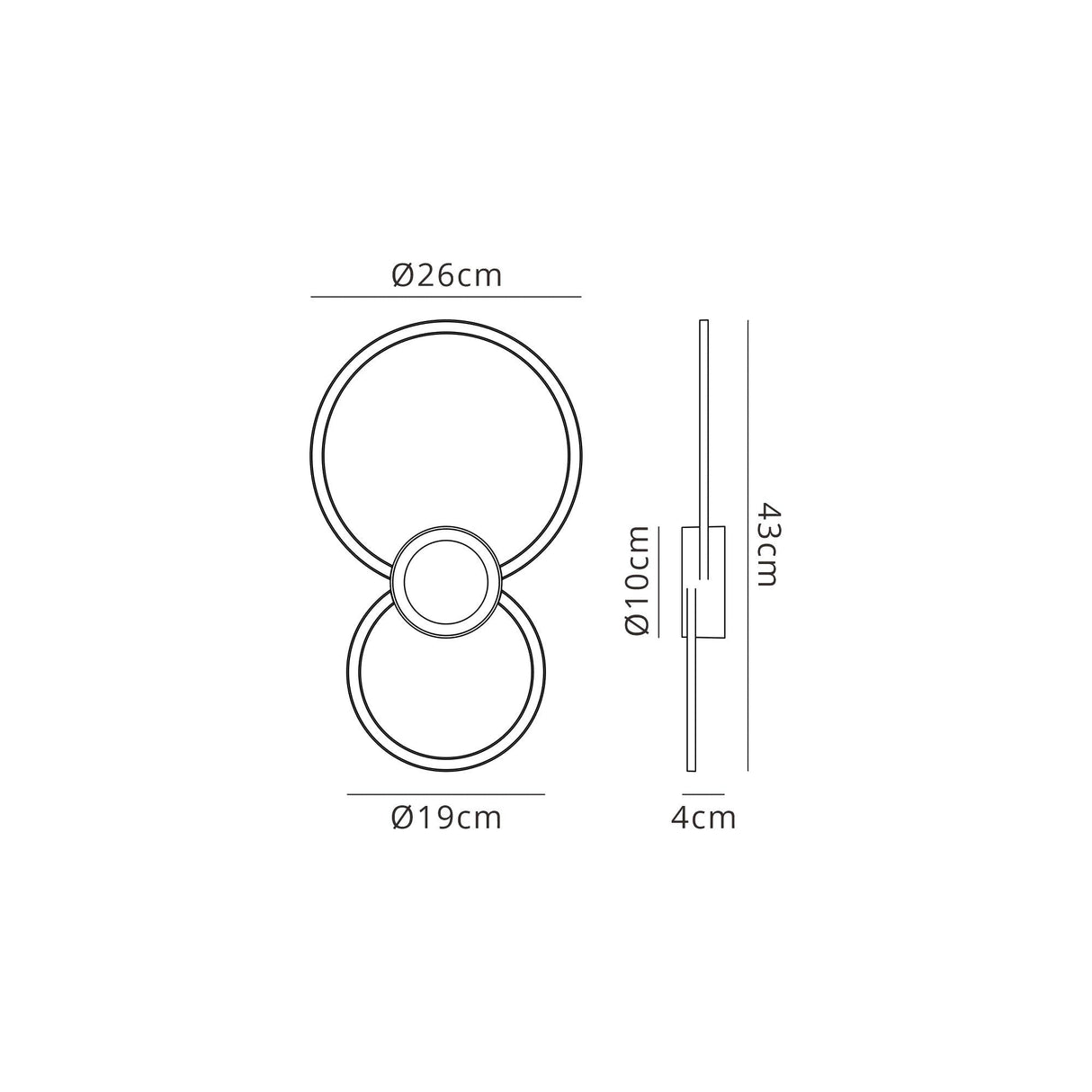 Mural LED Wall Light 24W 3000K - Matt Black