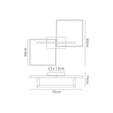 Mural LED Semi-Flush Ceiling Light 48W 3000K - Matt Black