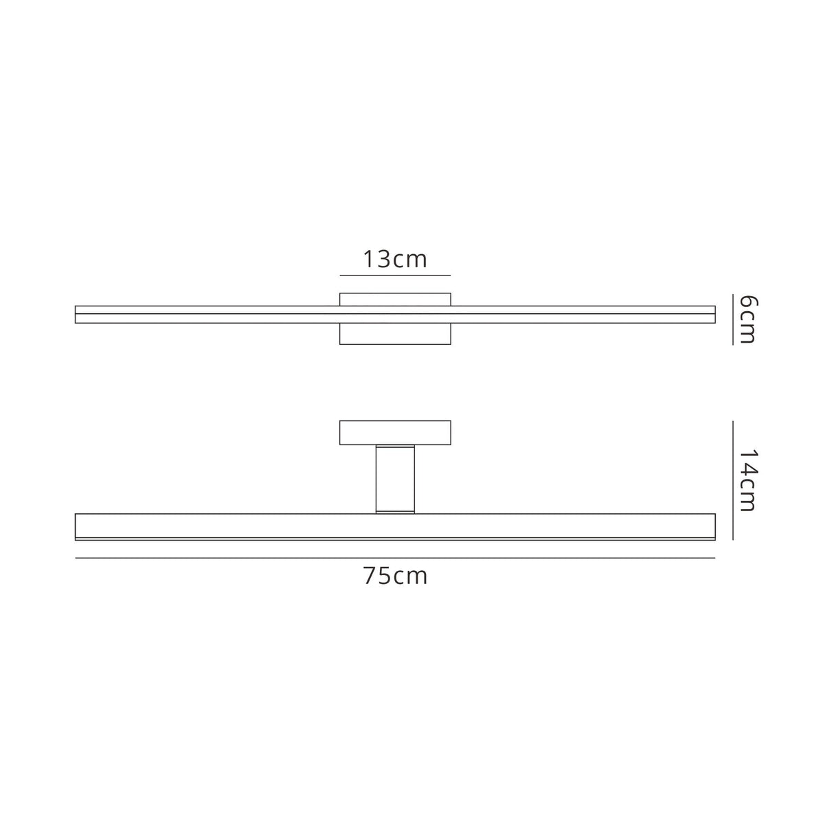 Morne LED Bathroom Mirror Wall Light 20W 4000K - Black