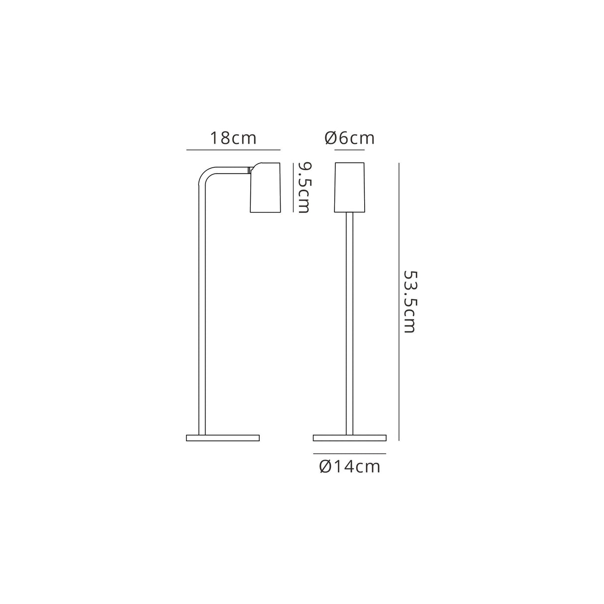 Sal Large 1 Light Table Lamp - Matt Black