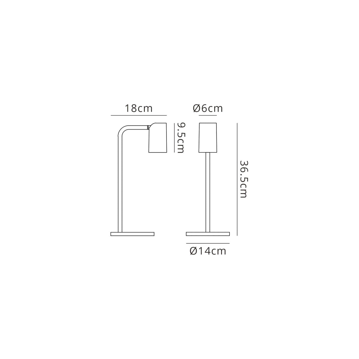 Sal Small 1 Light Table Lamp - Matt White