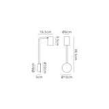 Sal 1 Light Wall Light - Matt White