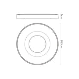 Coin Large Round CCT LED Flush Ceiling Light With Remote Control - White