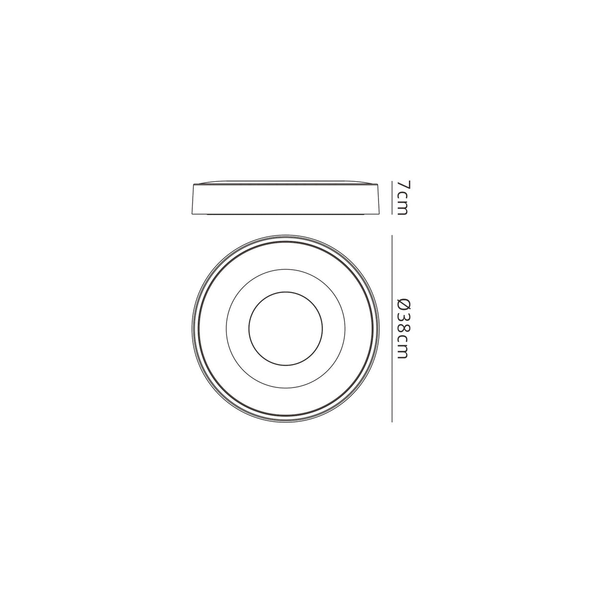 Coin Small Round CCT LED Flush Ceiling Light With Remote Control - White