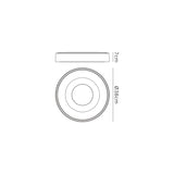 Coin Small Round CCT LED Flush Ceiling Light With Remote Control - White