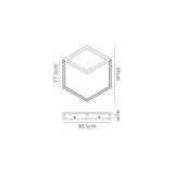 Kubick Dimmable LED Ceiling/Wall Light 24W 3000K - Black