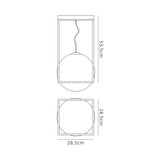 Desigual 1 Light Tall Semi-Flush Ceiling Light - Matt Black