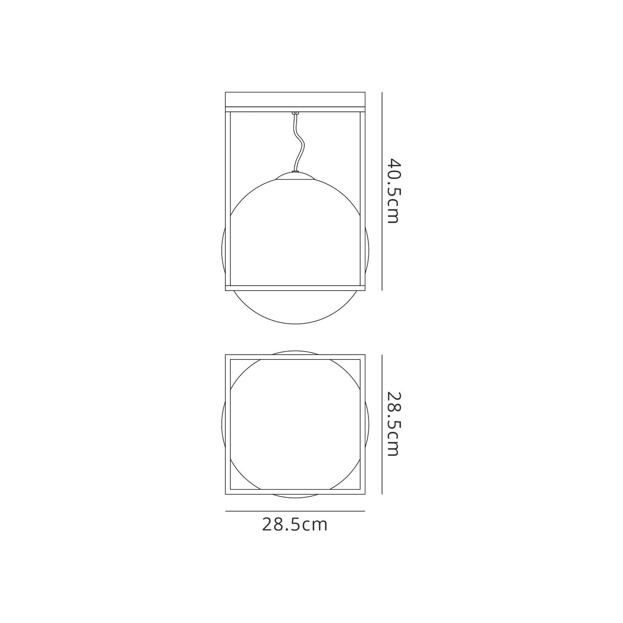 Desigual 1 Light Short Semi-Flush Ceiling Light - Matt Black