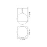 Desigual 1 Light Short Semi-Flush Ceiling Light - Matt Black