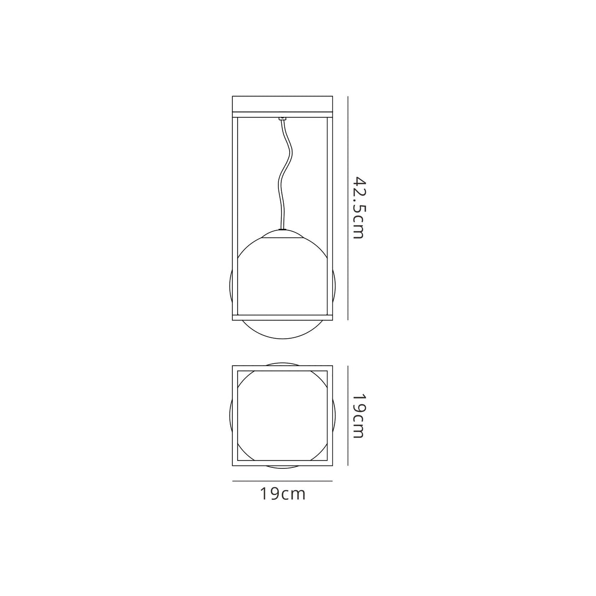 Desigual 1 Light Small Tall Semi-Flush Ceiling Light - Matt Black