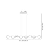 Cellar 8 Light LED Linear Suspension Light 5W 3000K - Black