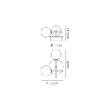 Cellar Left 2 Light LED Wall Light 10W 3000K - Black