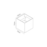 Davos Square Outdoor LED Wall Light 6W 4000K - Anthracite
