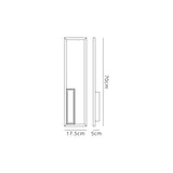 Boutique Medium Rectangular Dimmable LED Wall Light - White