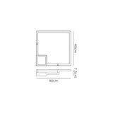 Boutique Large Square Dimmable LED Wall Light - White