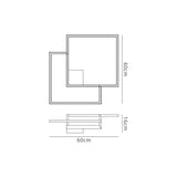 Boutique LED Flush Ceiling Light 42W 3000K - Black