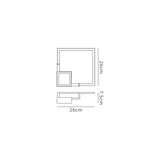 Boutique Small Square LED Wall Light - Black