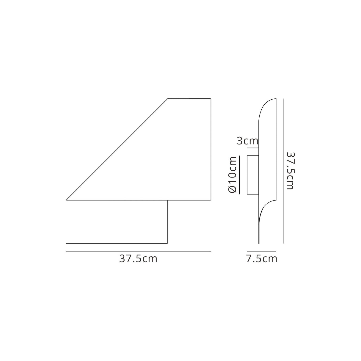 Luppi 1 Light Wall Light - White