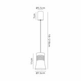 Pagoda 5.5cm LED Pendant Light 12.5W 3000K - White