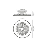 Alisio CCT Dimmable LED Ceiling Retractable Fan Light With Remote & APP Control - Black/White