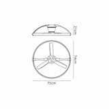 Nepal Mini CCT Dimmable LED Ceiling Retractable Fan Light With Remote & APP Control - Black