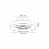 Tibet Mini CCT Dimmable LED Ceiling Retractable Fan Light With Remote - White