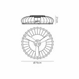 Nature CCT Dimmable LED Ceiling Retractable Fan Light With Remote & APP Control - White