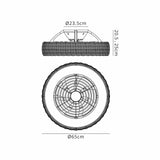 Kilimanjaro CCT Dimmable LED Ceiling Retractable Fan Light With Remote Control - Brown