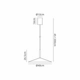 Calice 48cm Dimmable LED Pendant Light 16W 3000K - White