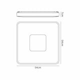 Coin Large Square CCT LED Flush Ceiling Light With Remote Control - White