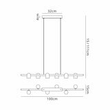 Ios 6 Light Linear Suspension Light - Black