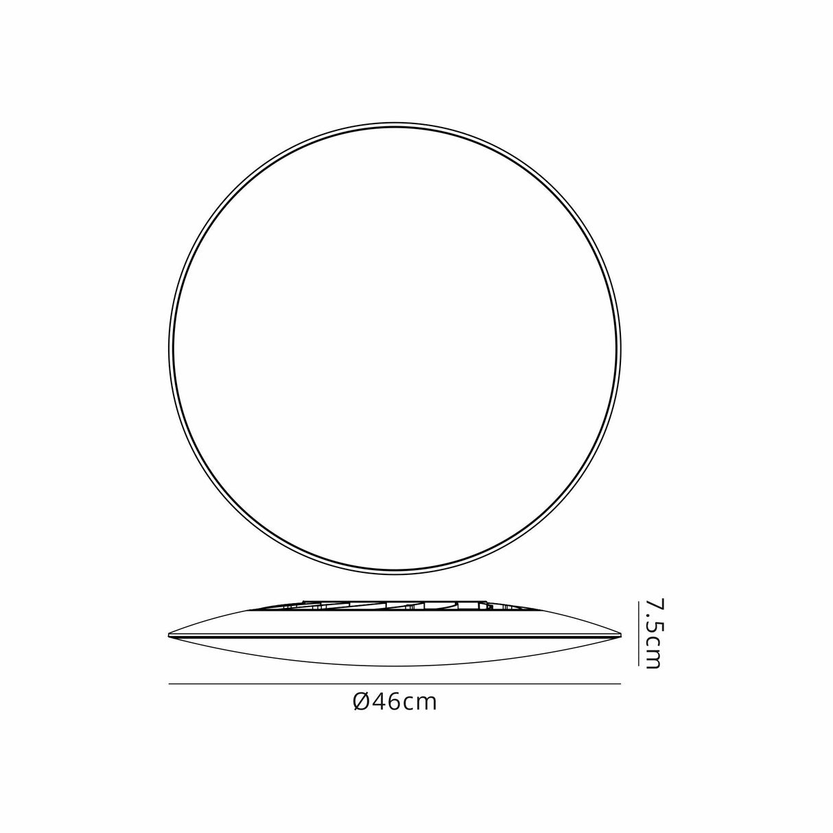 Slim  LED Flush Ceiling Light 50W 5000K - White