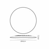 Slim LED Flush Ceiling Light 50W 3000K - White