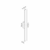 Lotus 1.2m Outdoor LED Wall Light 18W 3000K - Anthracite