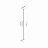 Lotus 1.2m Outdoor LED Wall Light 18W 3000K - Rust Brown