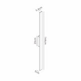 Lotus 1.4m Outdoor LED Wall Light 24W 3000K - Rust Brown