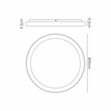 Niseko Ring LED Flush Ceiling Light 3000K 78W - Black