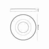 Coin Large Round CCT LED Flush Ceiling Light With Remote Control - Gold