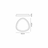 Niseko Triangular LED Flush Ceiling Light 3000K 35W - Light Brown